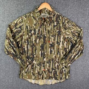 Duck Camp Camo Shirts Men Large Hunting Shooting Camping Fishing